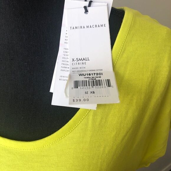 ⭐️3 for $30 Citrine Tamira Macrame Tee by SATVA - Picture 2 of 5